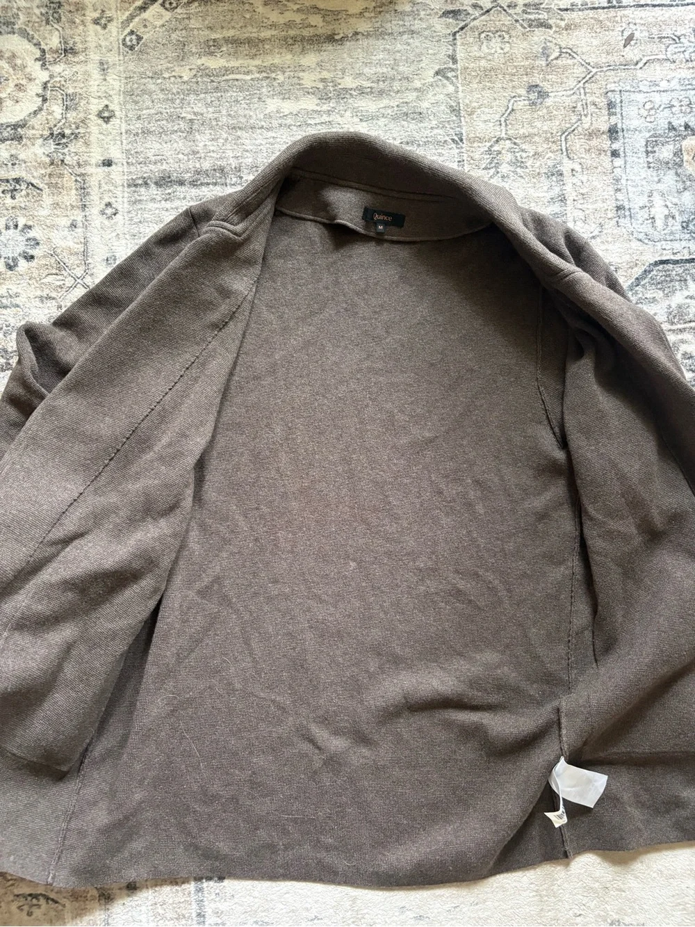 Quince 100% Organic Cotton Knit Blazer size M in brown - Picture 7 of 8